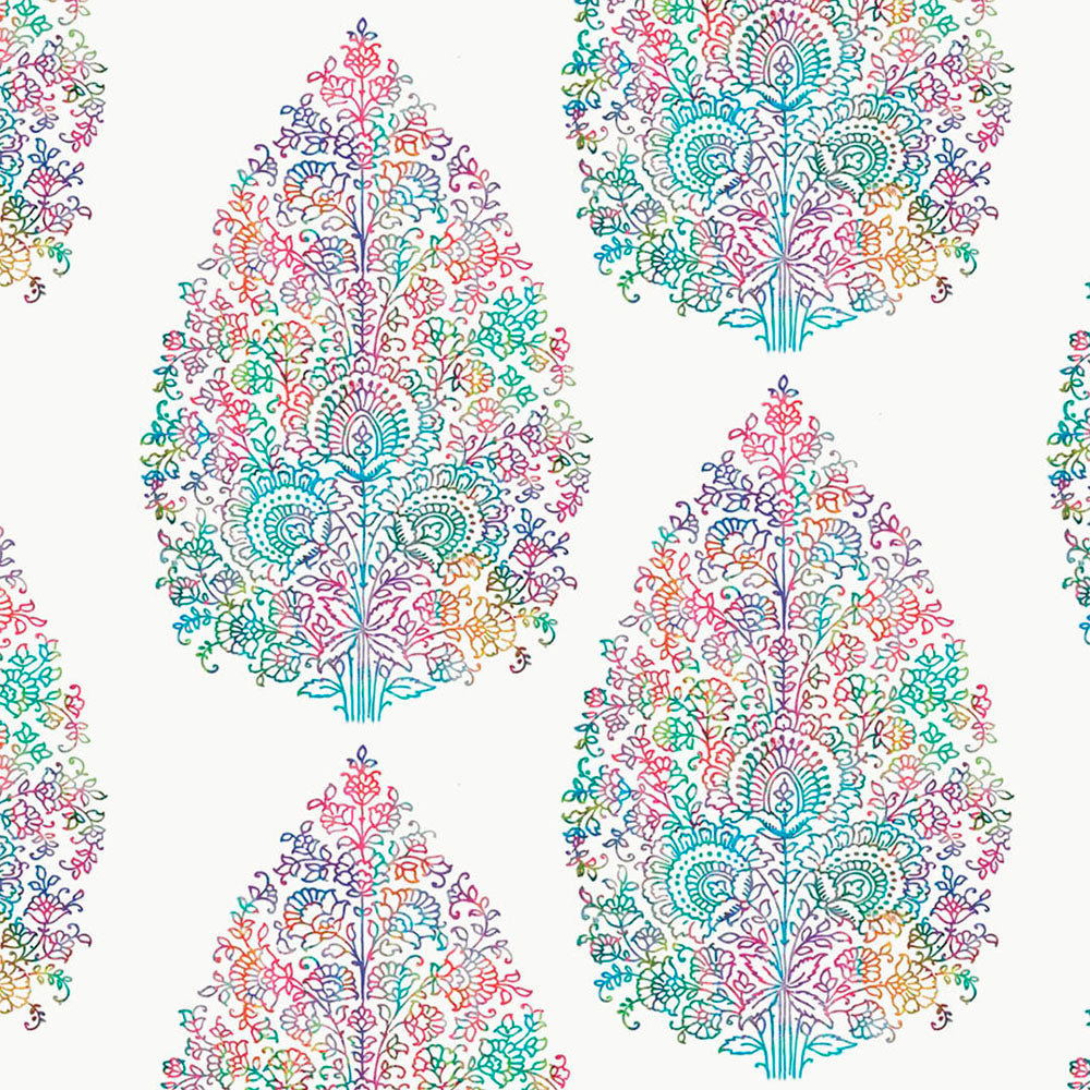 Elegant Floral Print Room Darkening Curtains Set of 2 DS108A