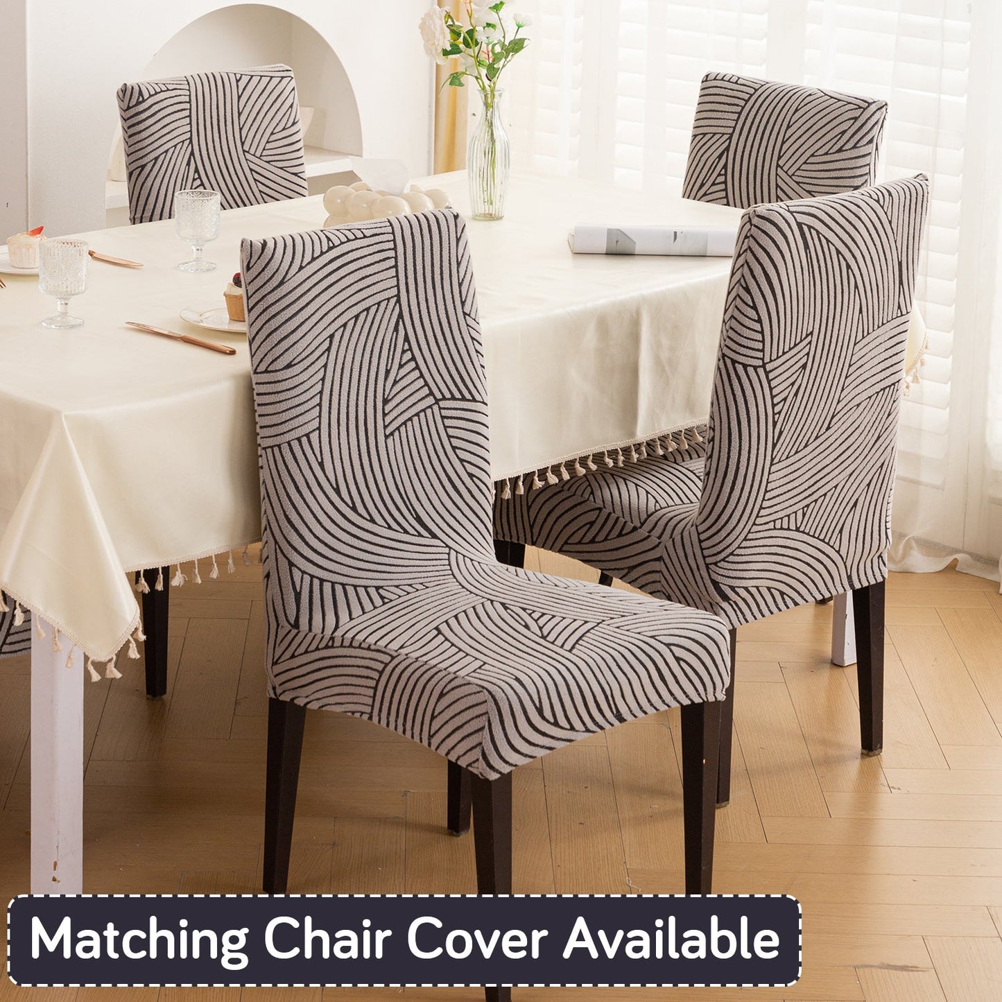 'WaveLine Series' Jacquard Sofa Cover 1/2/3/4-seater Fully Covered, Ash Grey