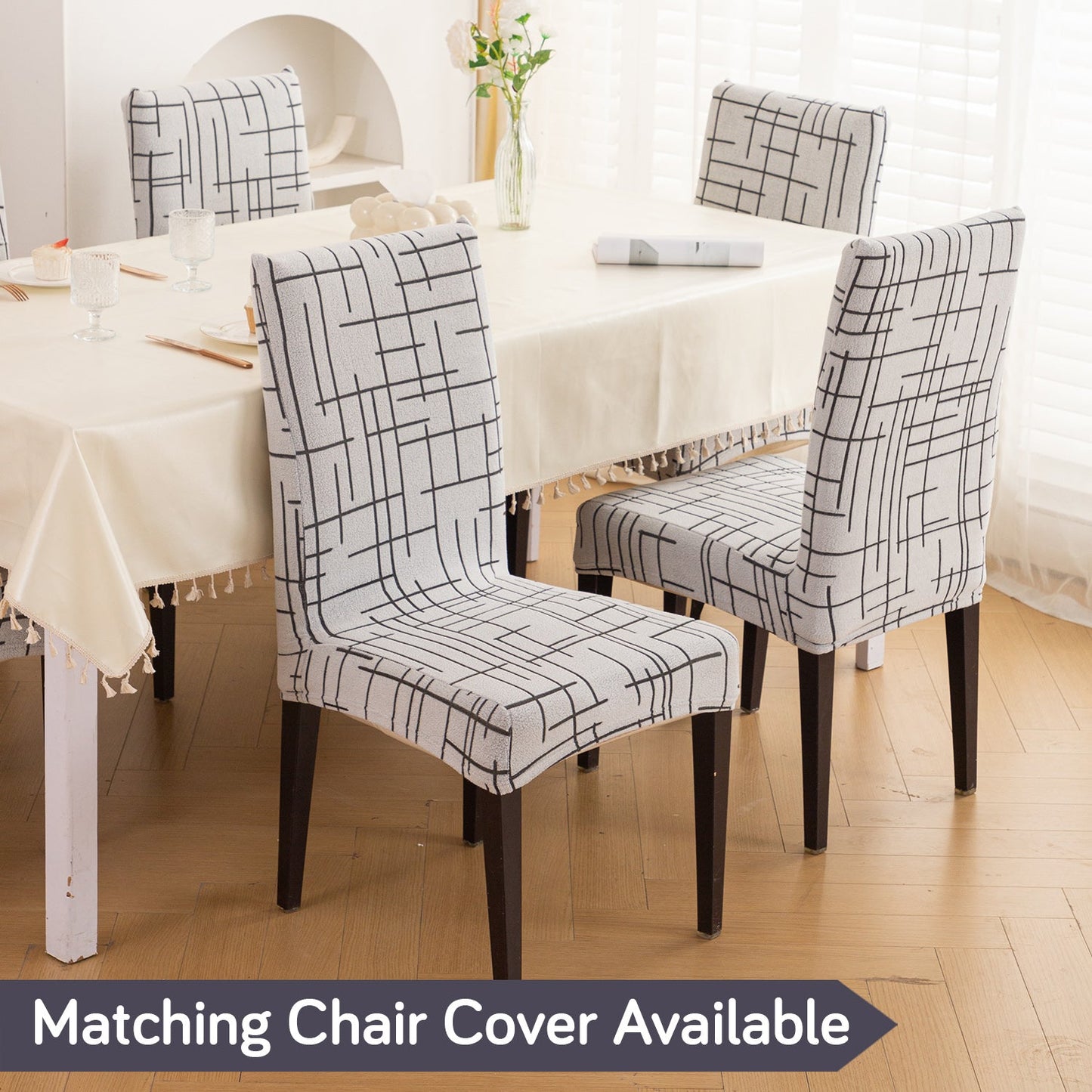 'Crossline Series' Jacquard Sofa Cover 1/2/3/4-seater Fully Covered, Dark Grey