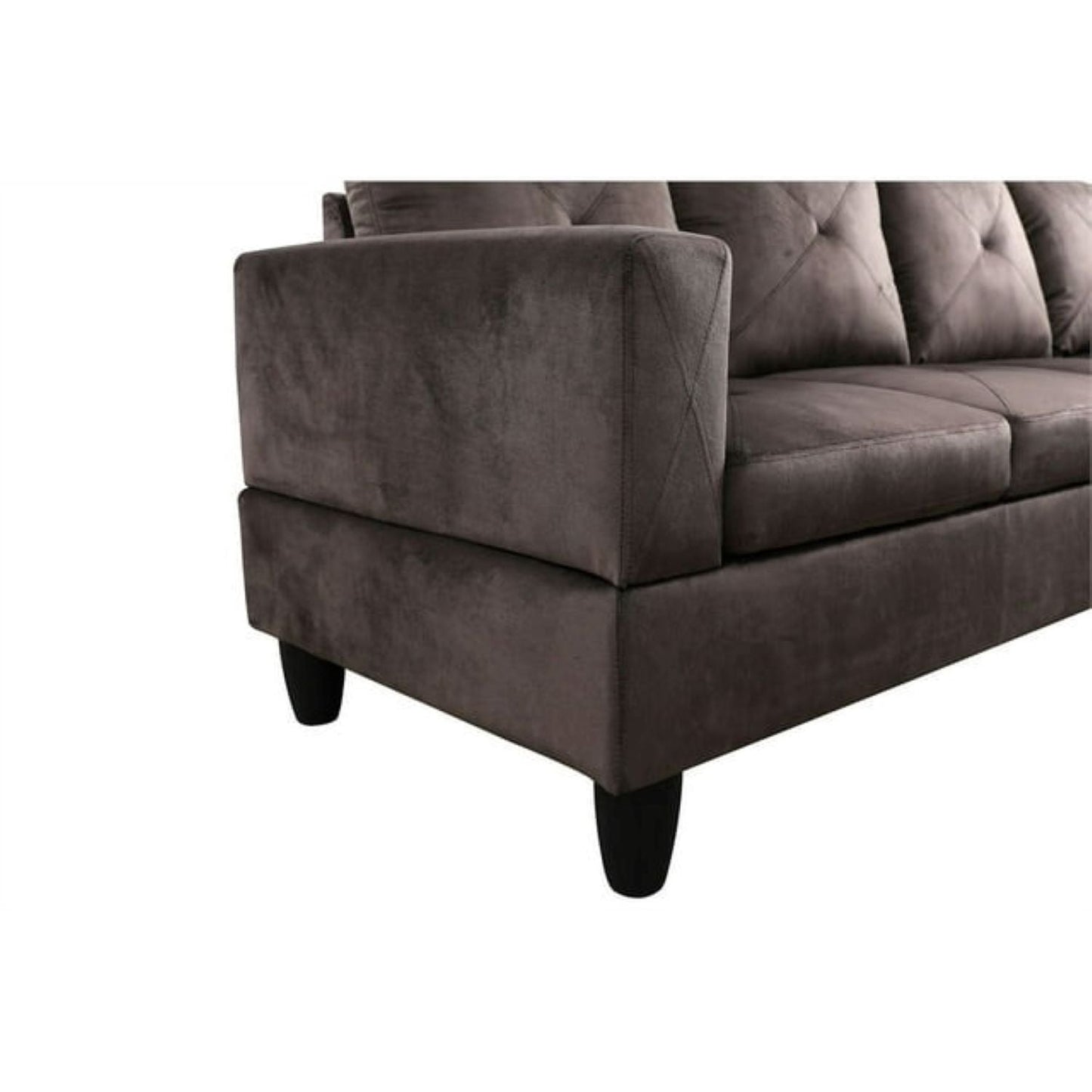 Christen 5 Seater L Shape Fabric Sofa Set with Storage Ottoman