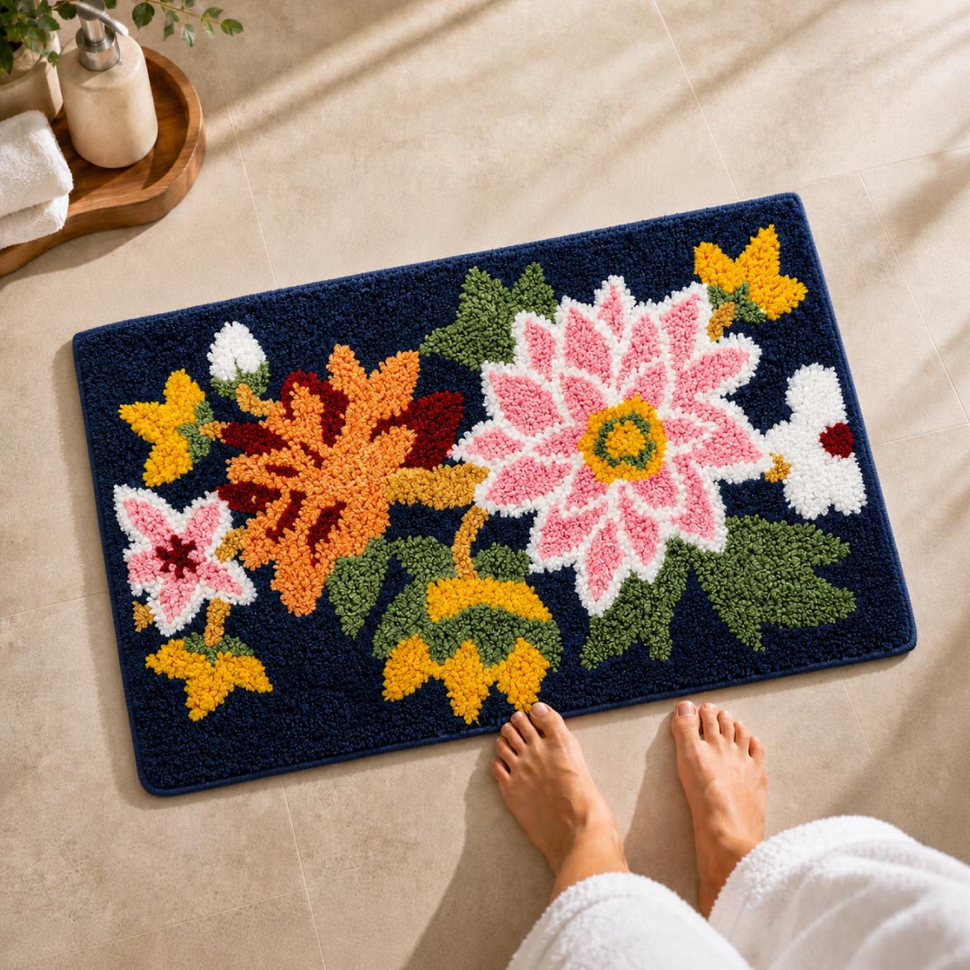 Nature Blue Bathroom Mat