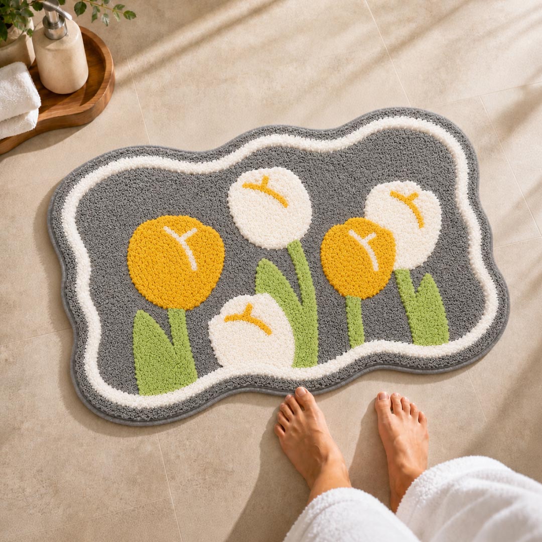 Tulips Bathroom Mat