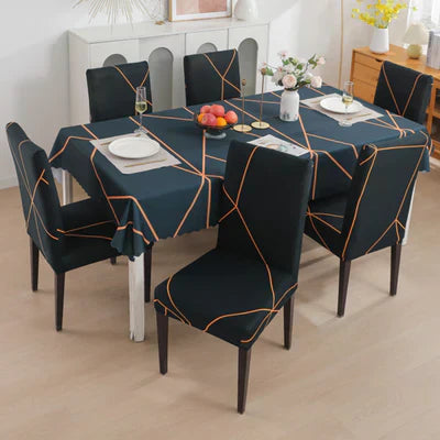 Golden Prism Elastic Chair Table Covers