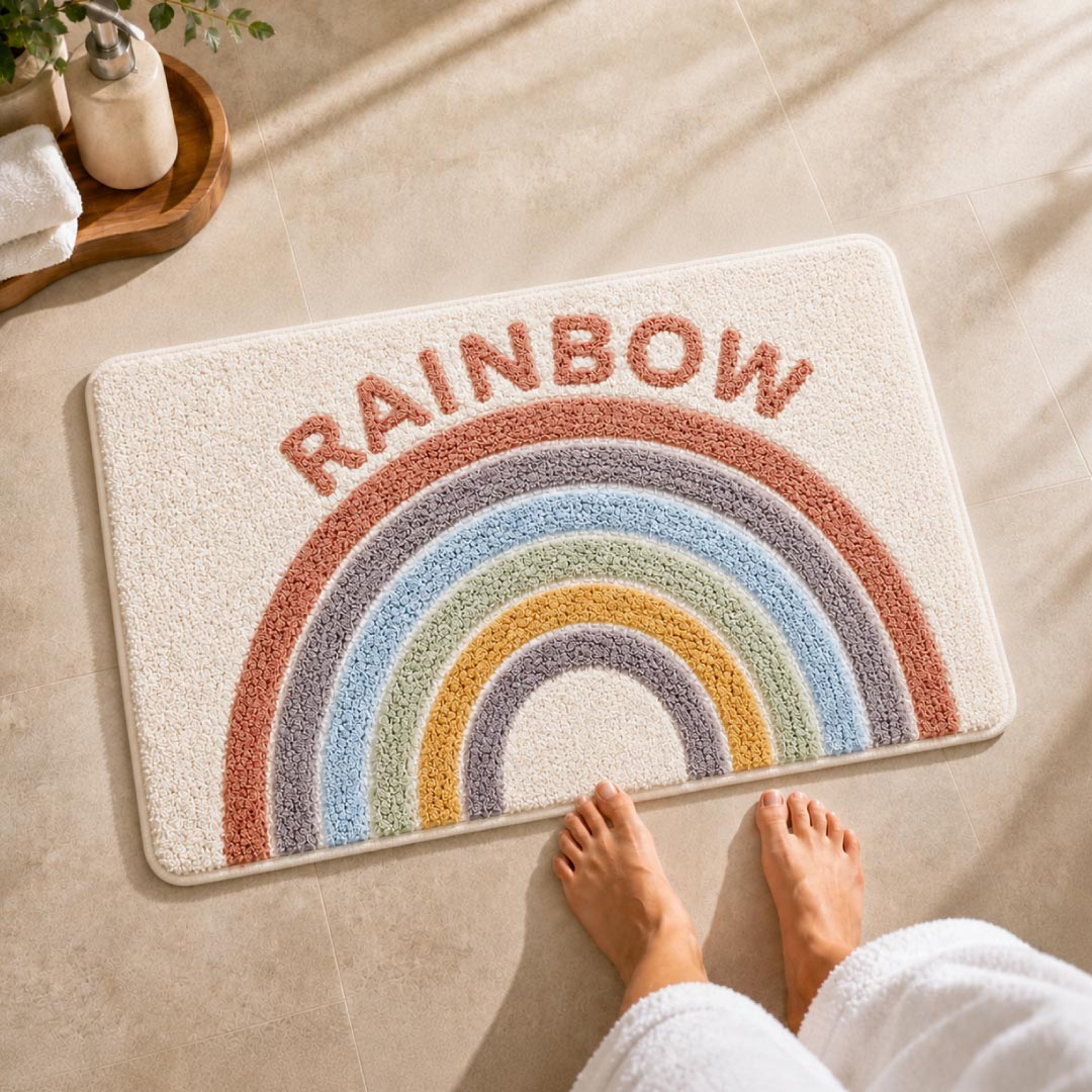 Rainbow Bathroom Mat