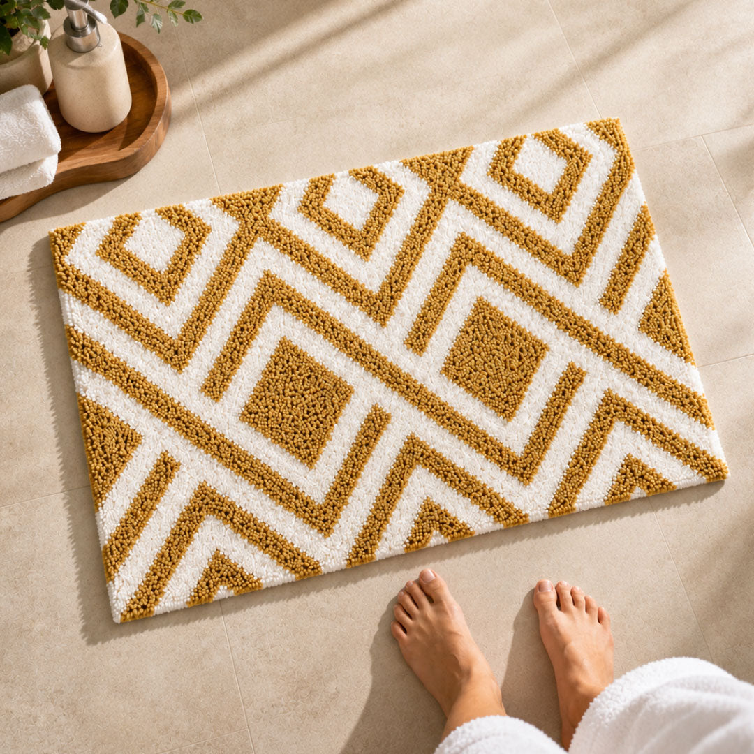 ED Beige Bathroom Mat