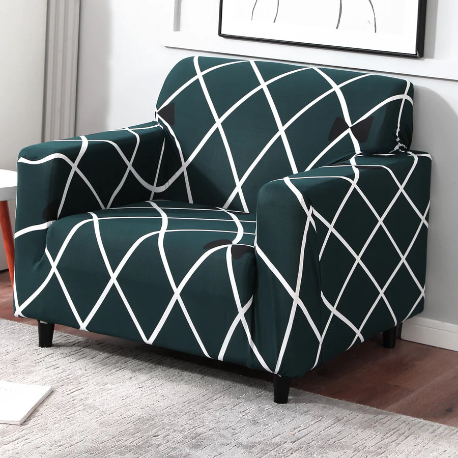 Cross Blue - Luxury Quality Strechable & Dust-proof Sofa Cover