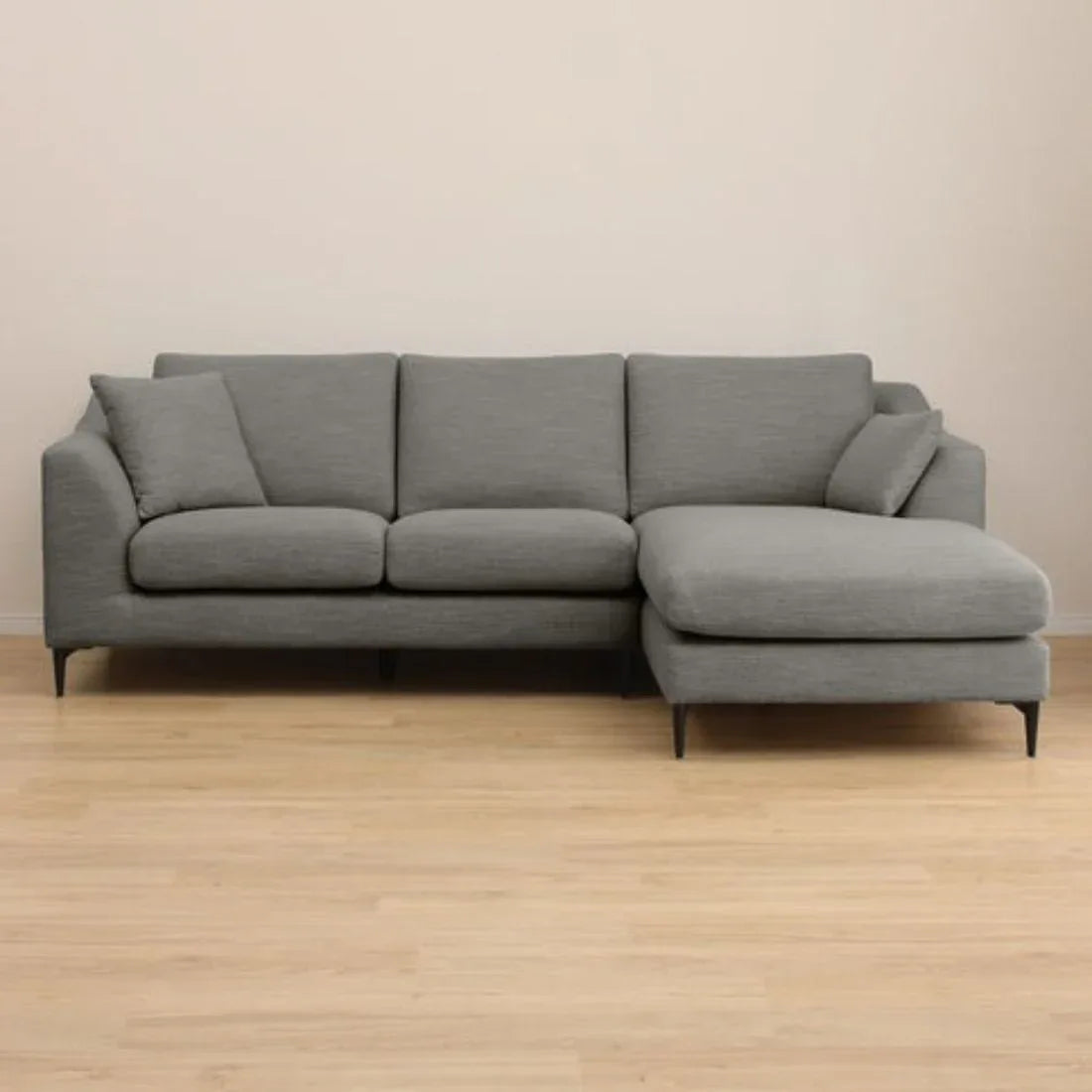Flora 4 Seater L Shape Fabric Sofa For Living Room
