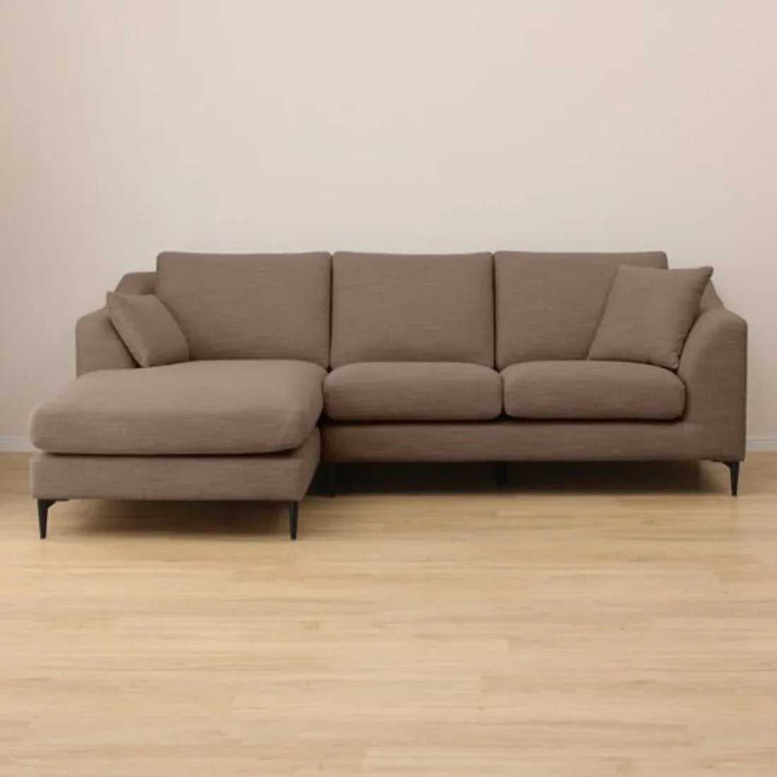 Flora 4 Seater L Shape Fabric Sofa For Living Room
