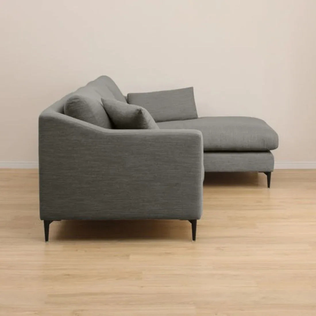 Flora 4 Seater L Shape Fabric Sofa For Living Room