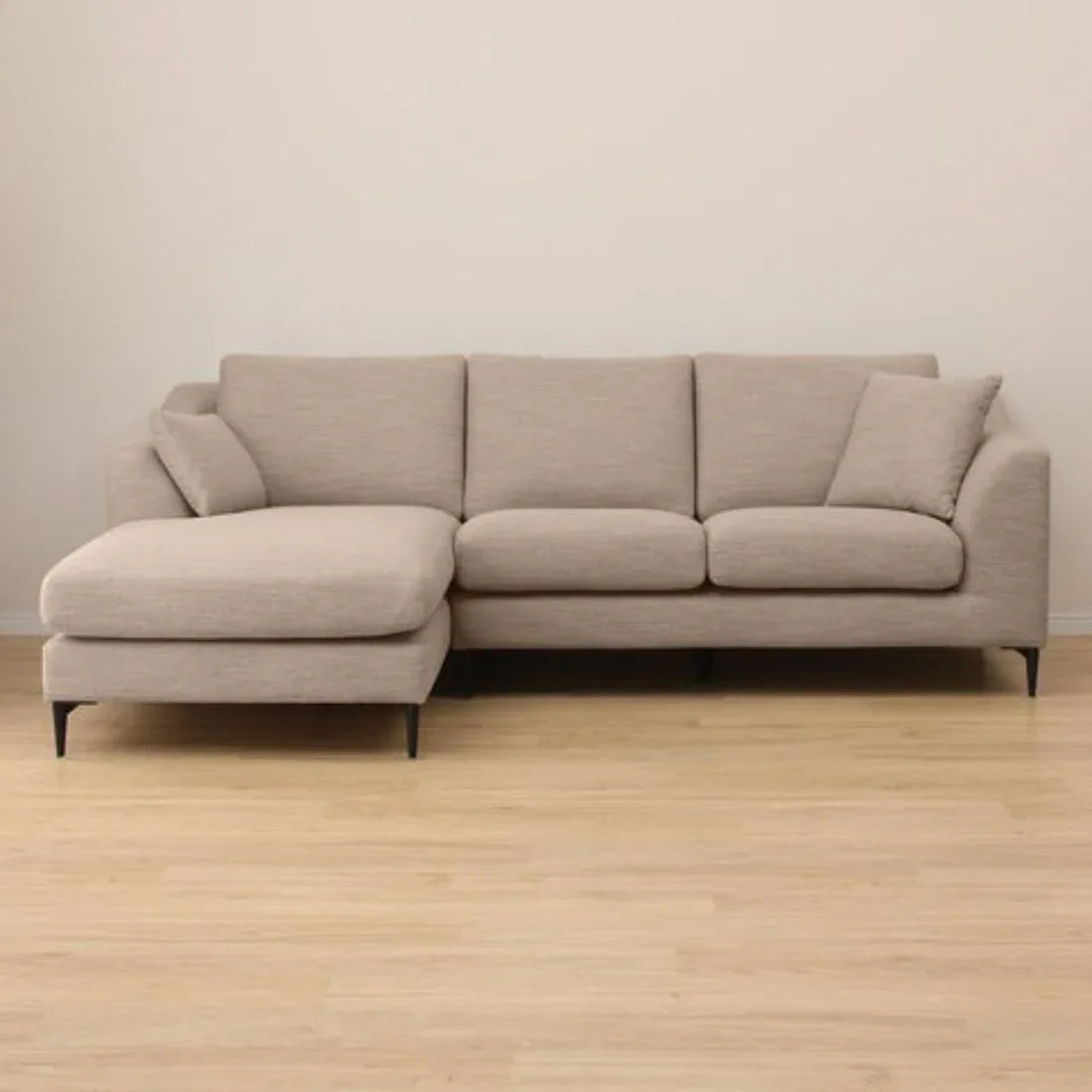 Flora 4 Seater L Shape Fabric Sofa For Living Room