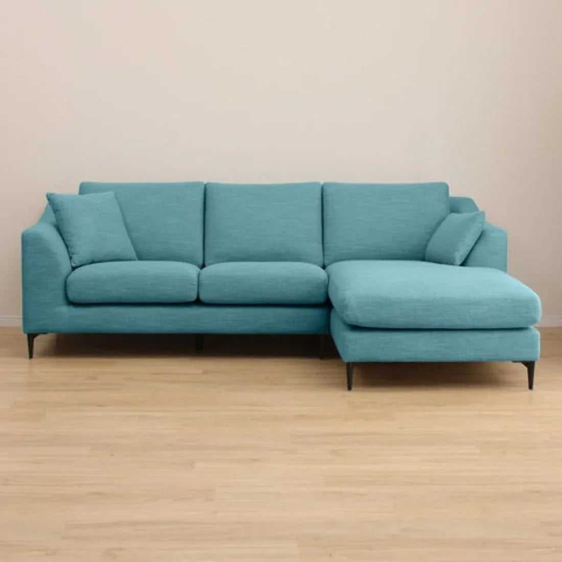 Flora 4 Seater L Shape Fabric Sofa For Living Room
