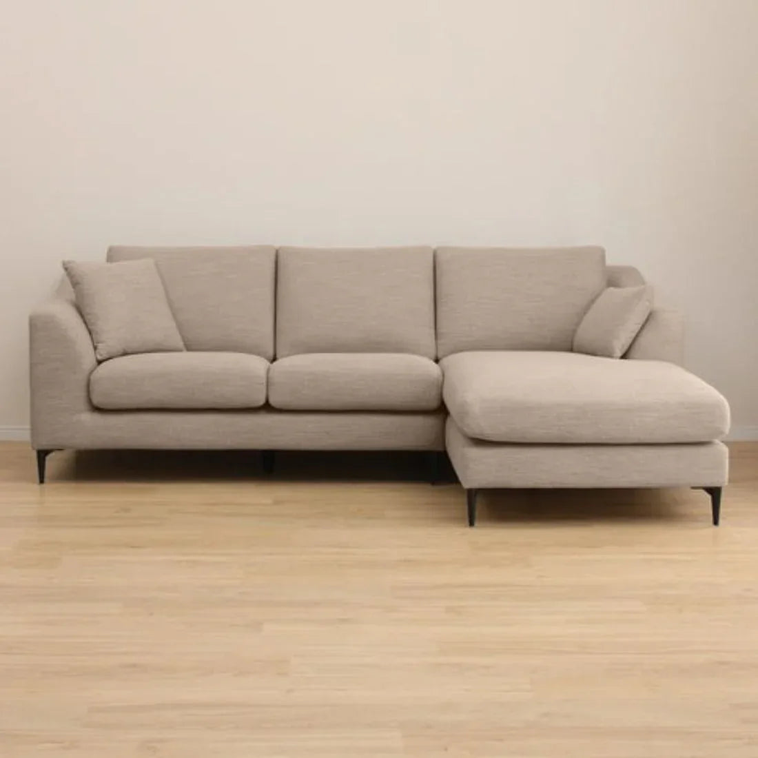 Flora 4 Seater L Shape Fabric Sofa For Living Room