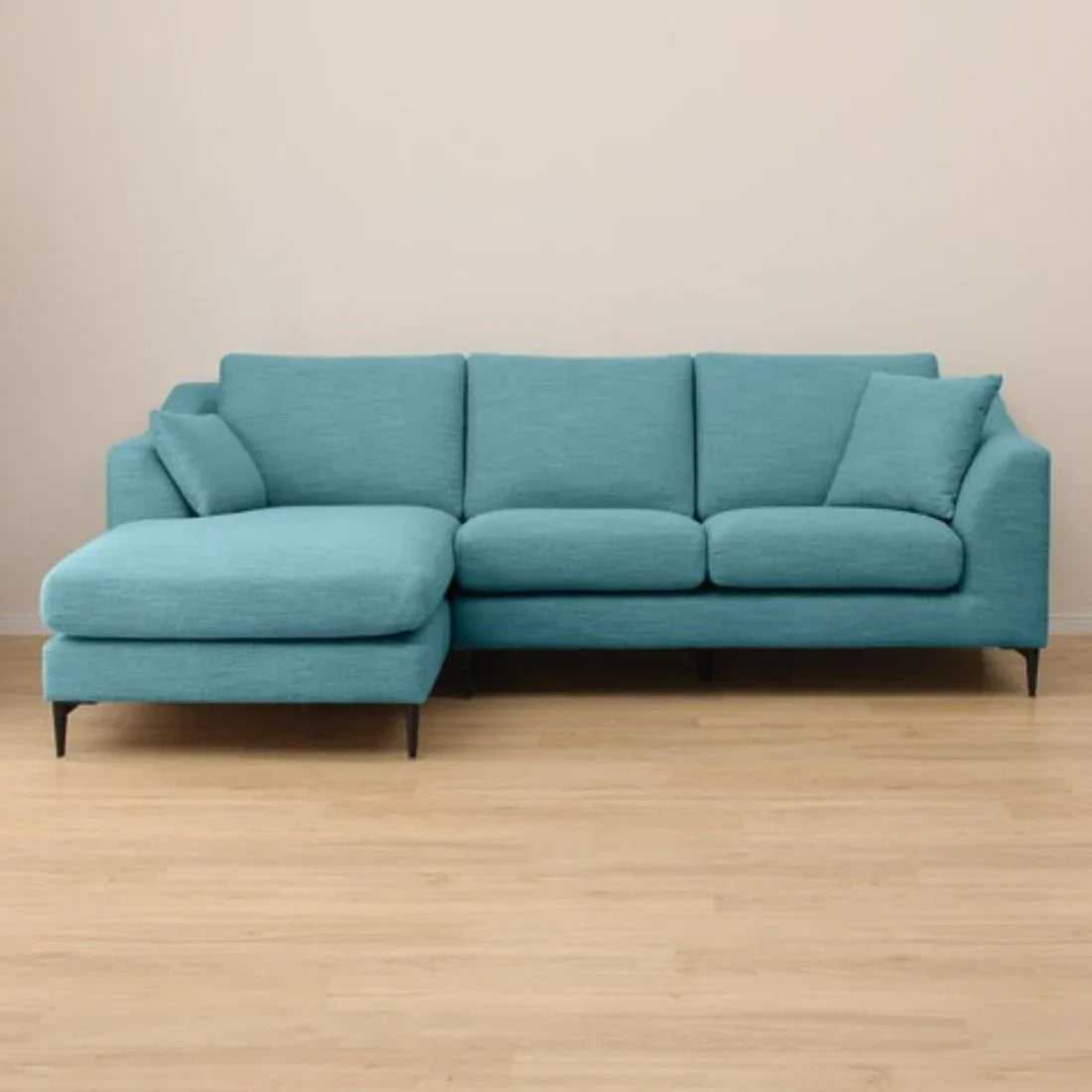 Flora 4 Seater L Shape Fabric Sofa For Living Room