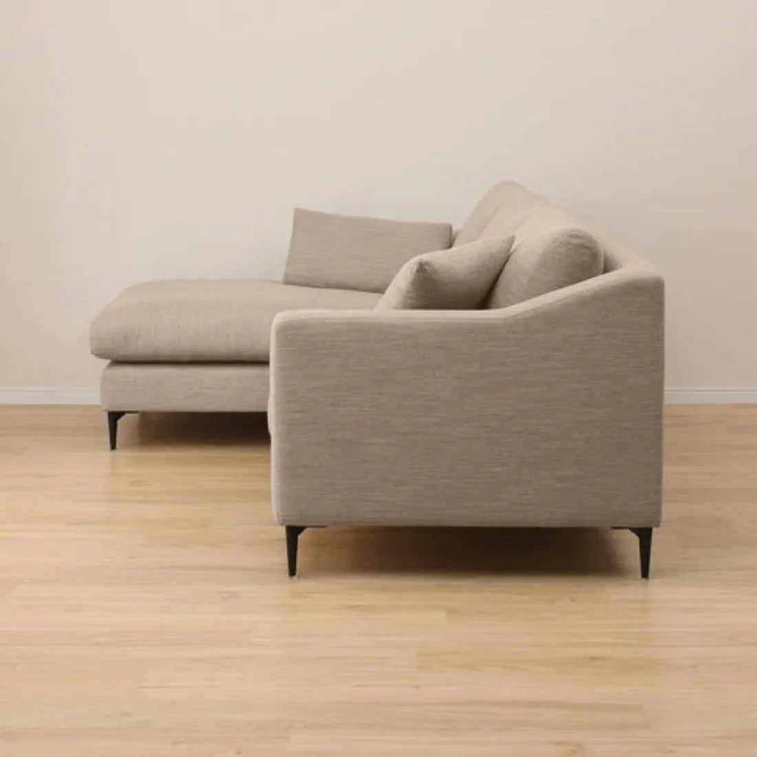 Flora 4 Seater L Shape Fabric Sofa For Living Room