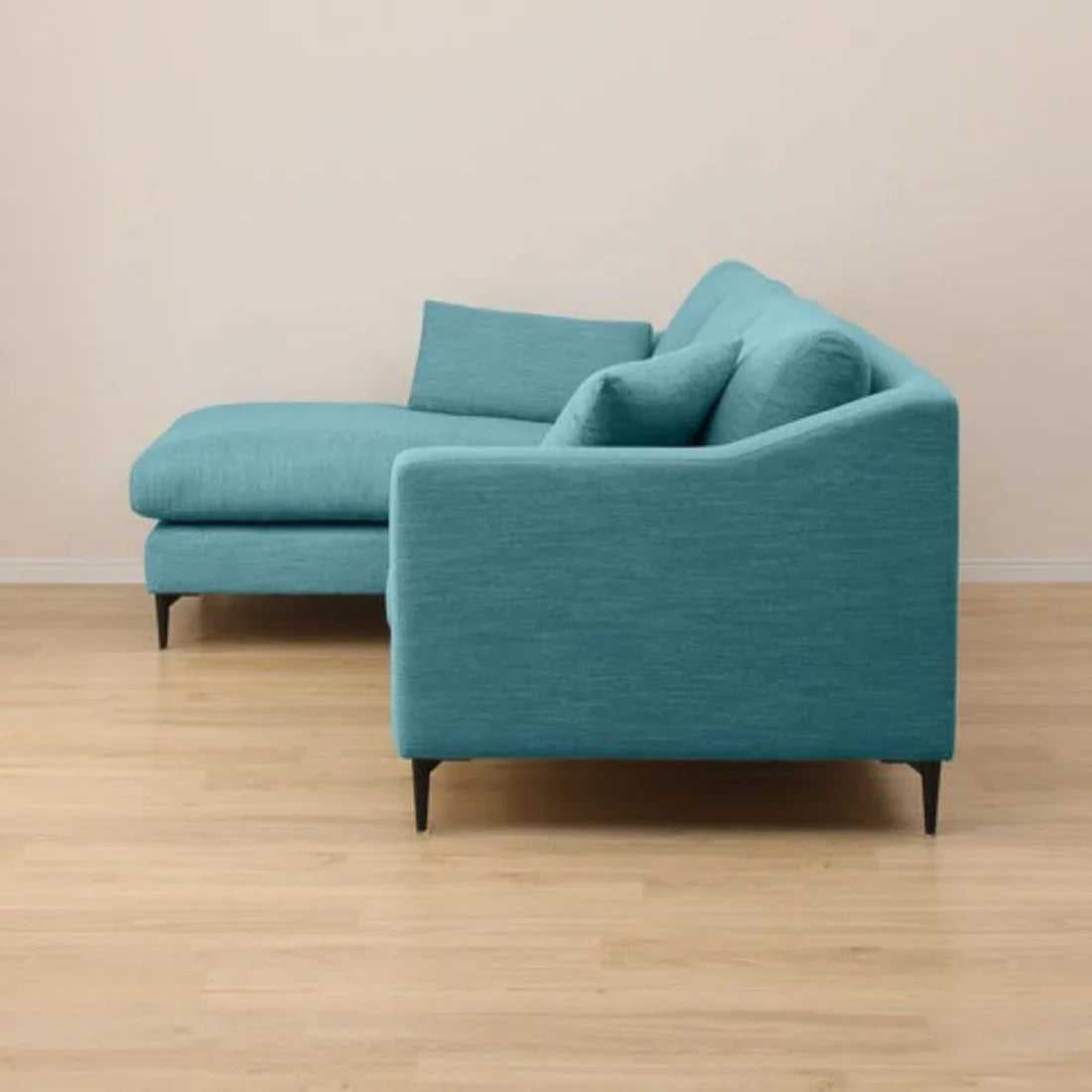 Flora 4 Seater L Shape Fabric Sofa For Living Room