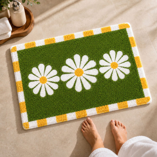 Blossom Green Bathroom Mat