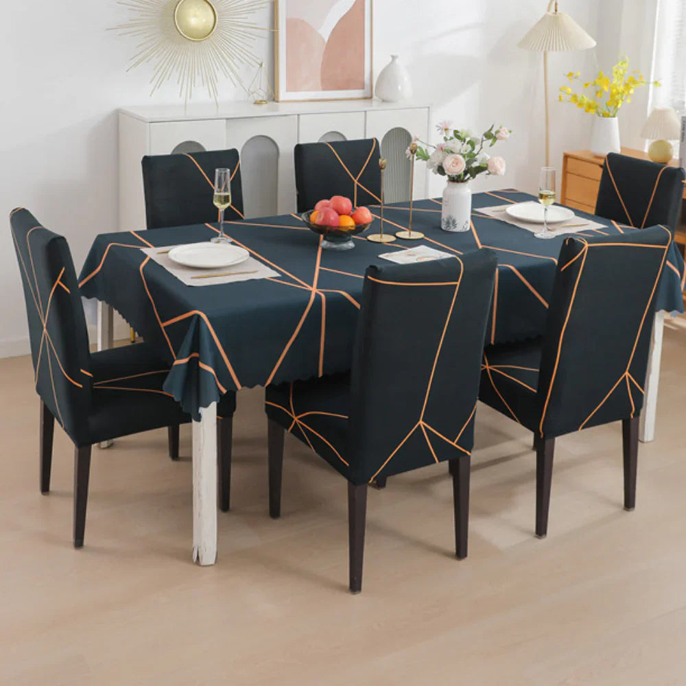 Golden Prism Elastic Chair Table Covers
