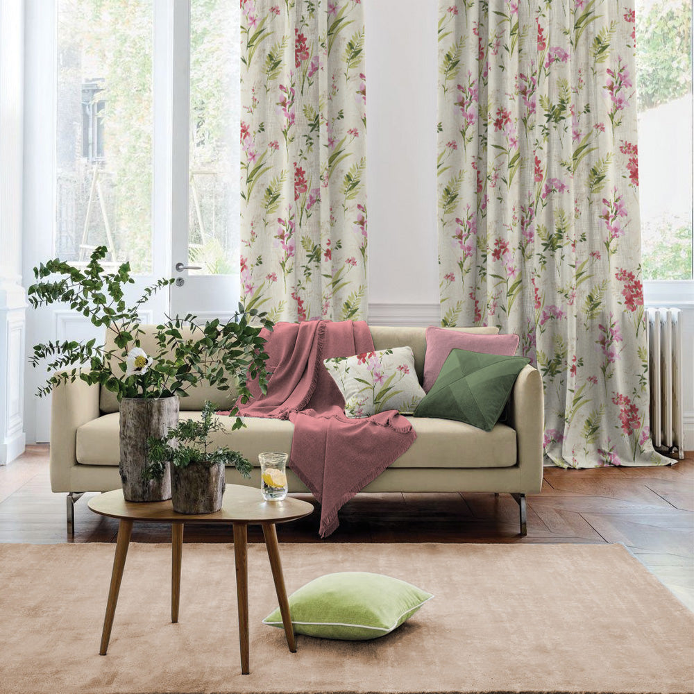Floral & Ombre Print Combination Room Darkening Curtains Set Of 4 Door Curtain - (260AOFC16)