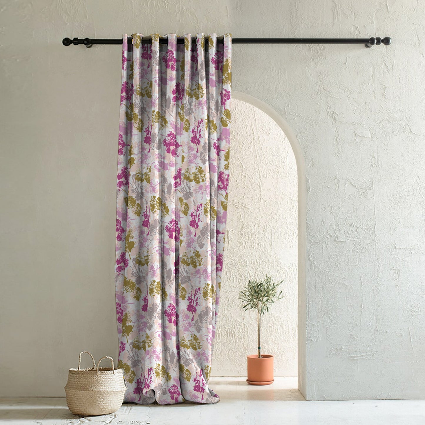 Elegant Abstract Room Darkening Curtain Set Of 1pc - DS271A