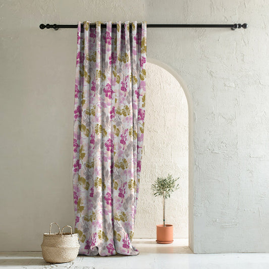 Elegant Abstract Room Darkening Curtain Set Of 1pc - DS271A