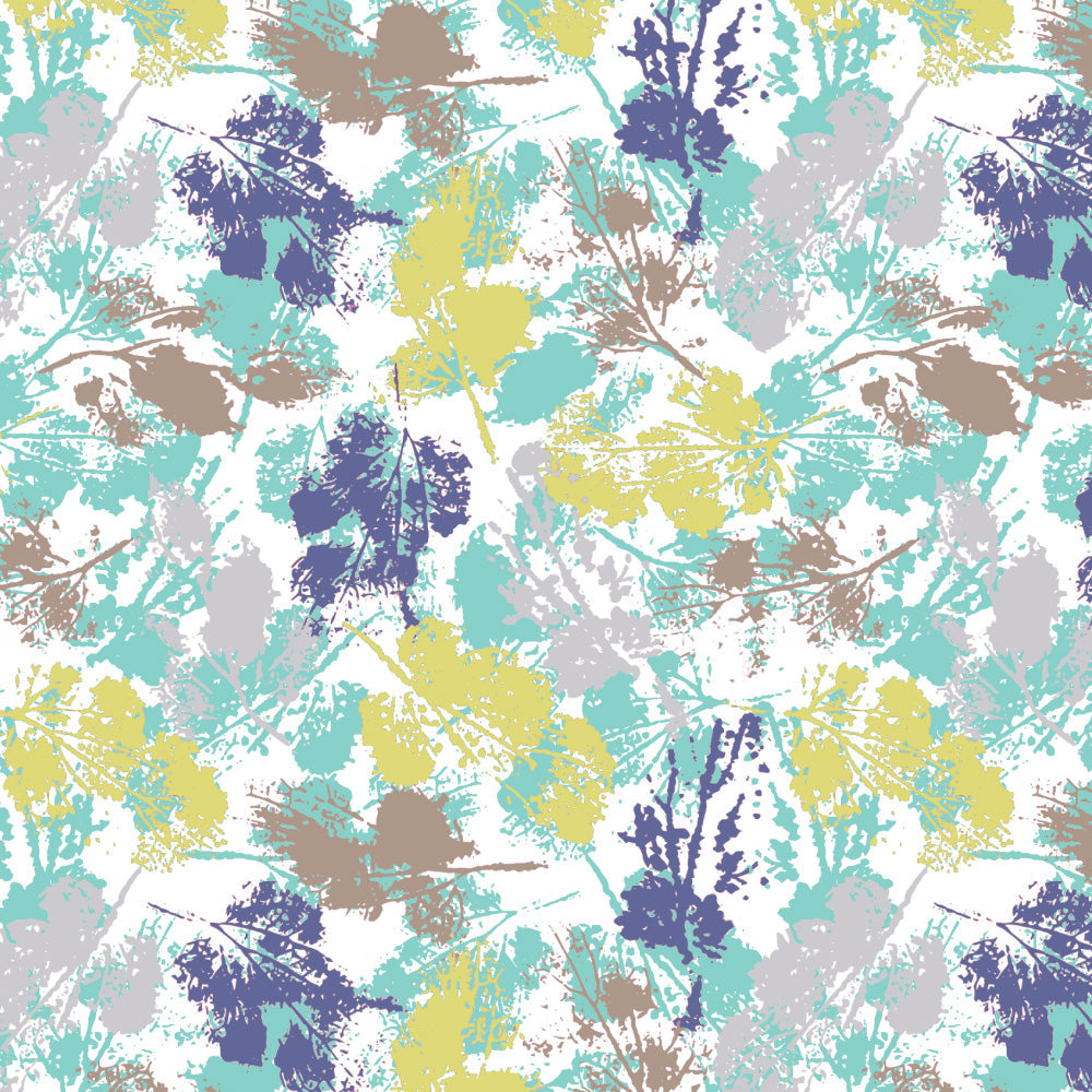 Chromatic Foliage Floral Midnight Blue Heavy Satin Room Darkening Curtains Set Of 2 - (DS271B)