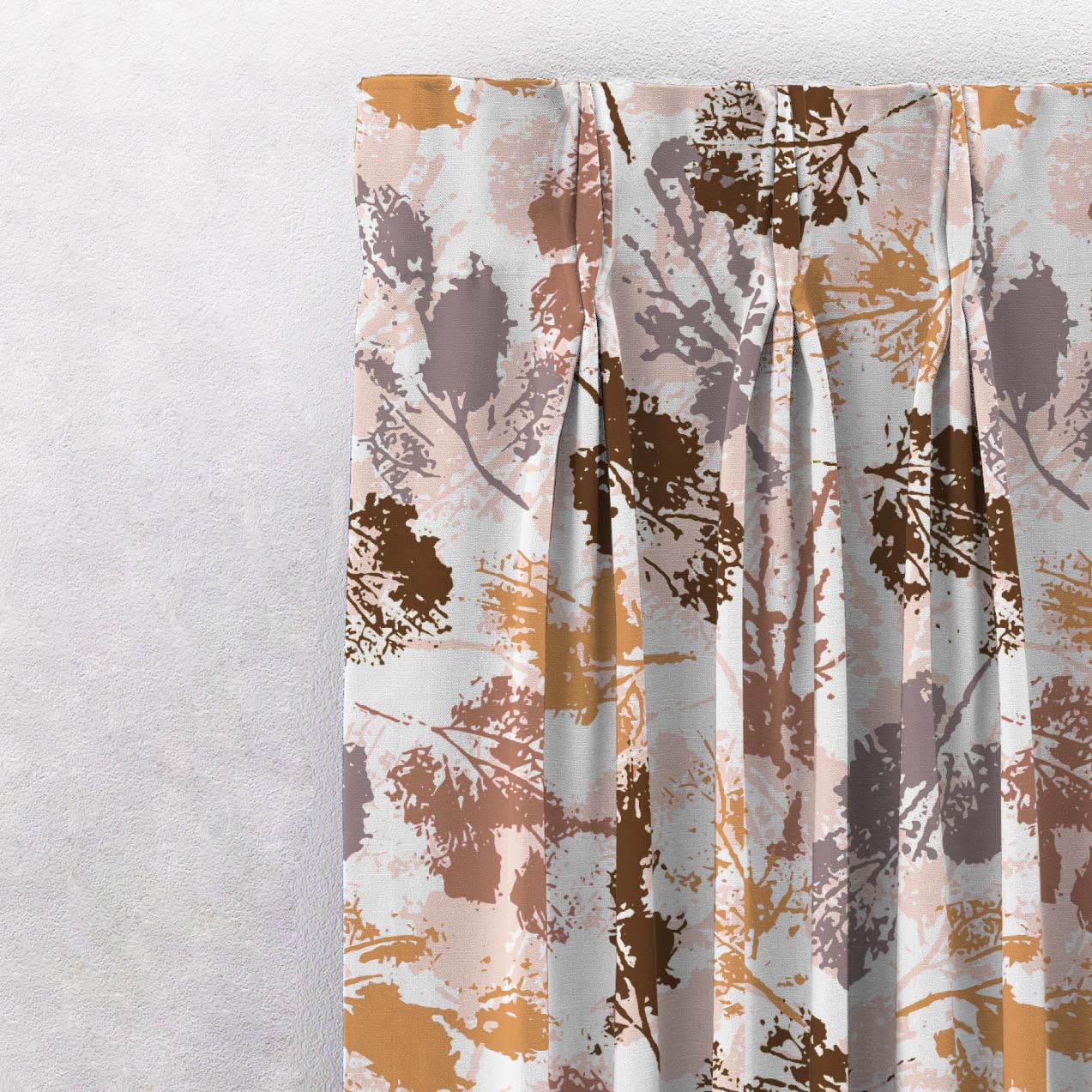 Elegant Abstract Print Matt Finish Room Darkening Curtain Set of 2 -  MTDS271C
