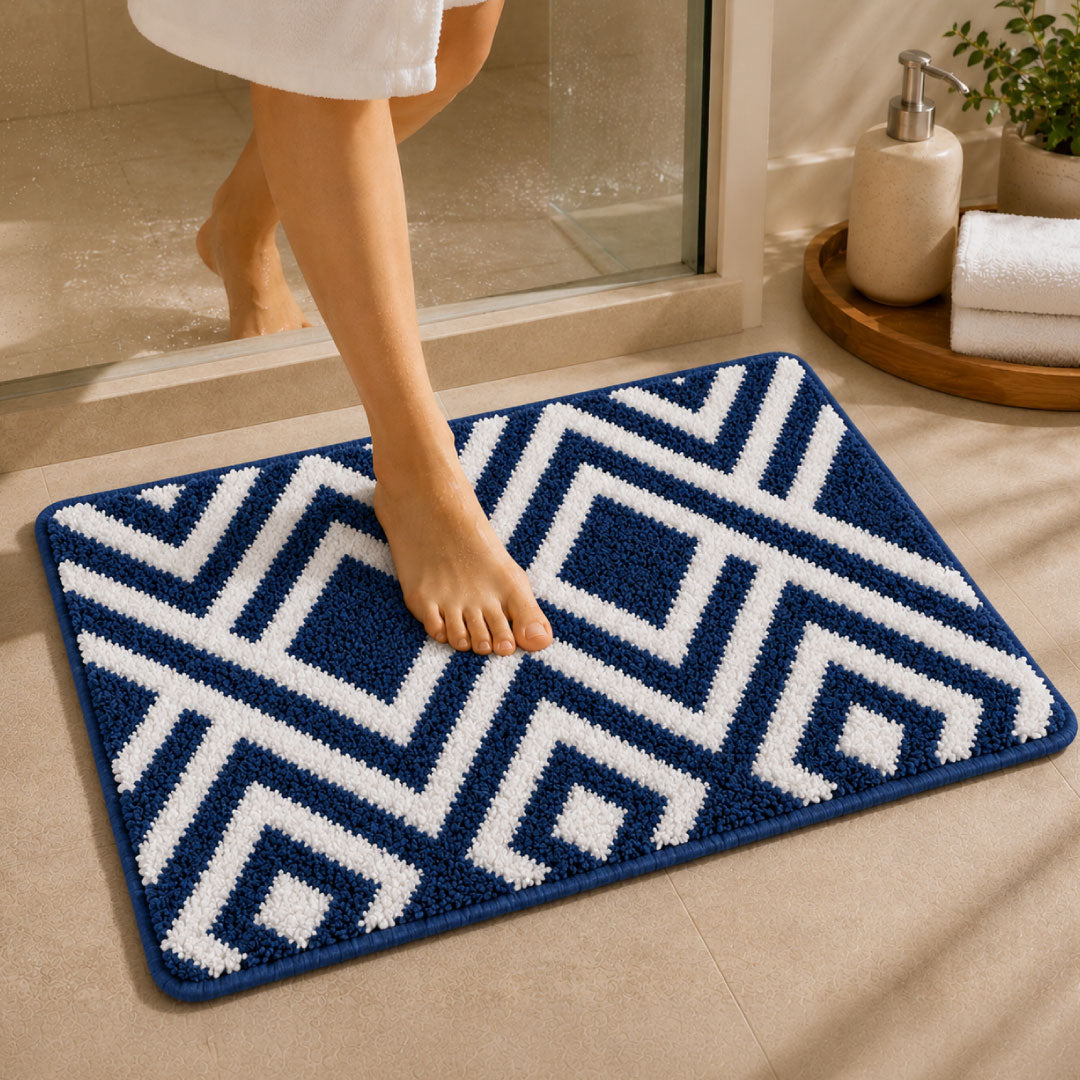 ED Blue Bathroom Mat