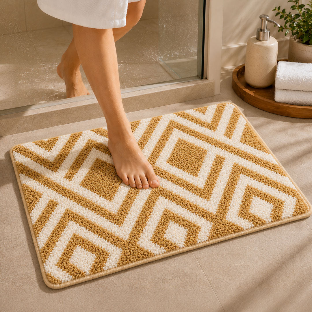 ED Beige Bathroom Mat