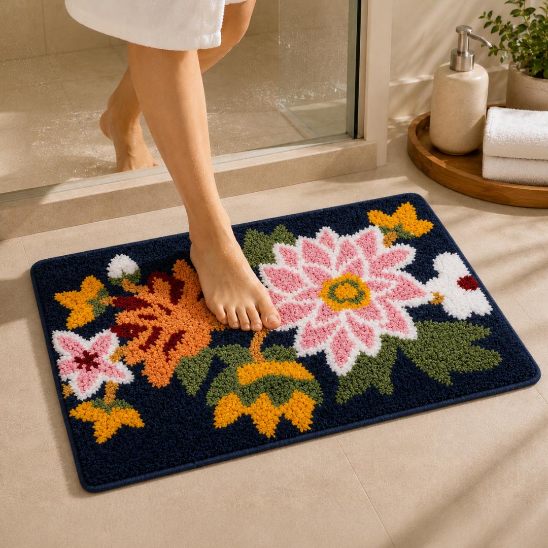 Nature Blue Bathroom Mat