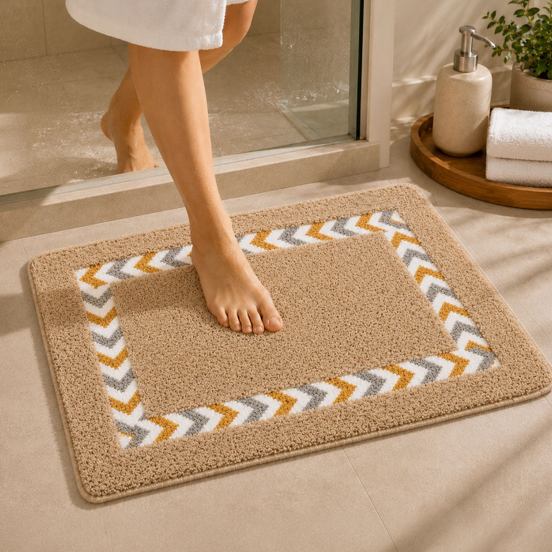 RT Beige Bathroom Mat