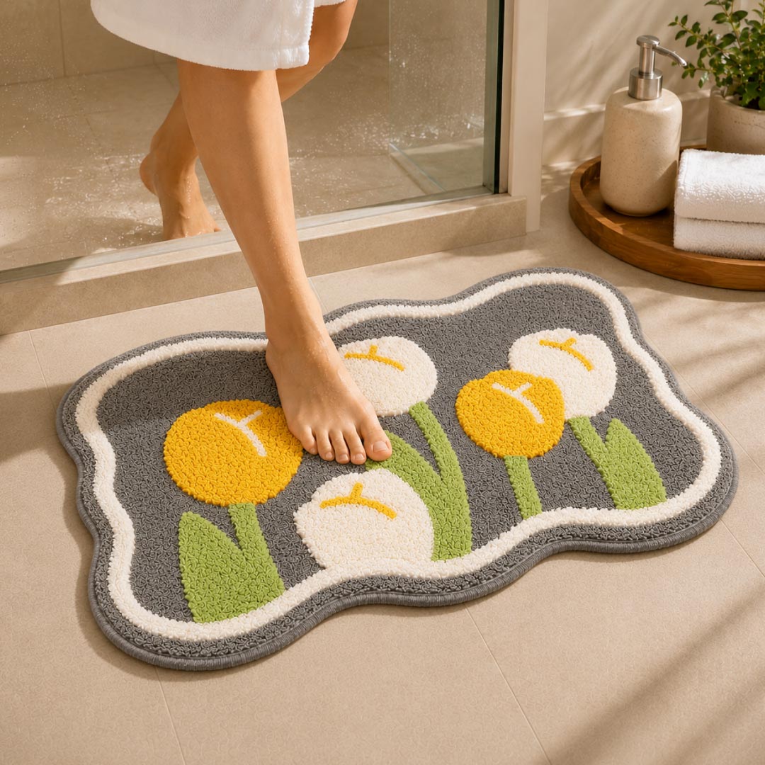 Tulips Bathroom Mat
