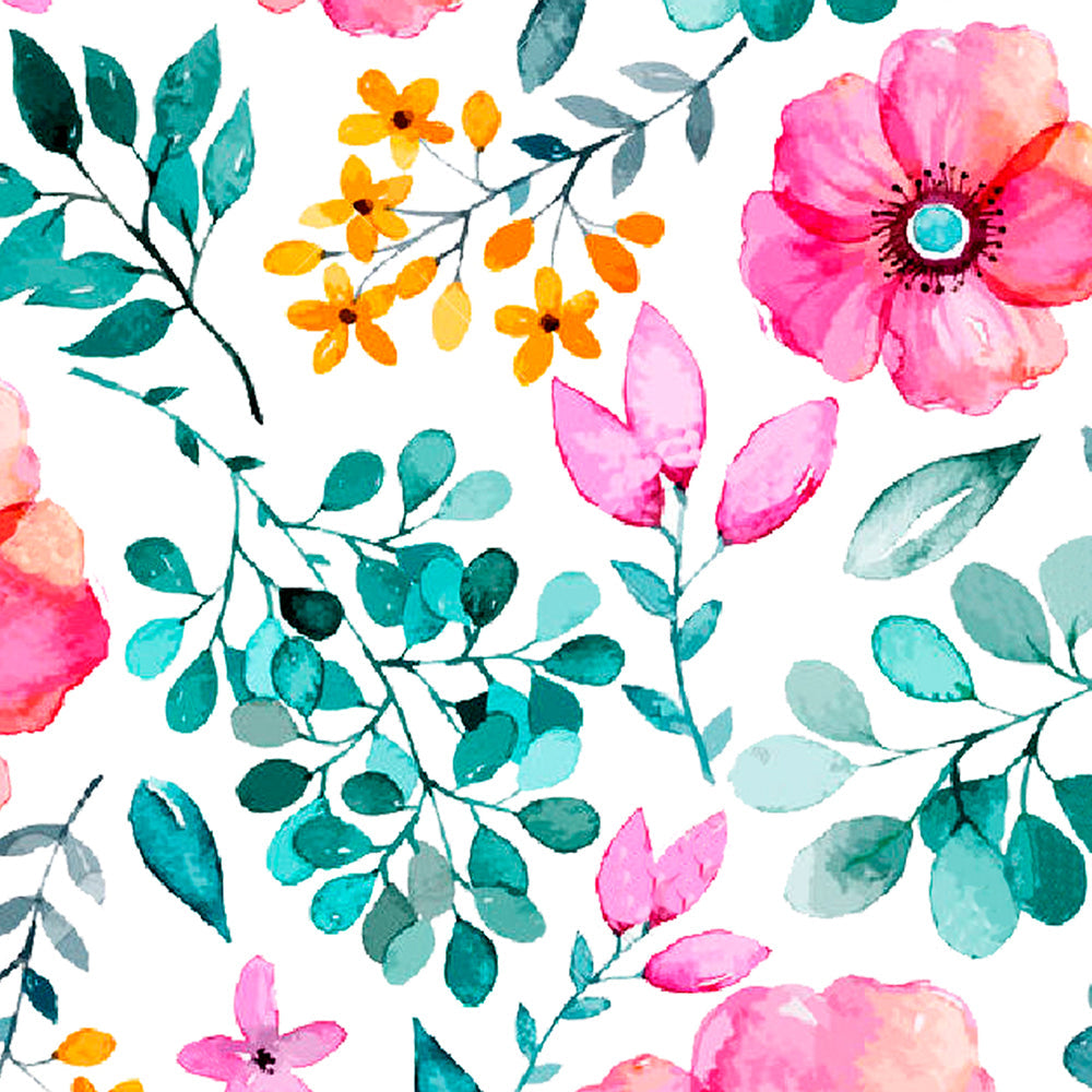 Elegant Floral Print Room Darkening Curtains- Set of 2 - DS03A