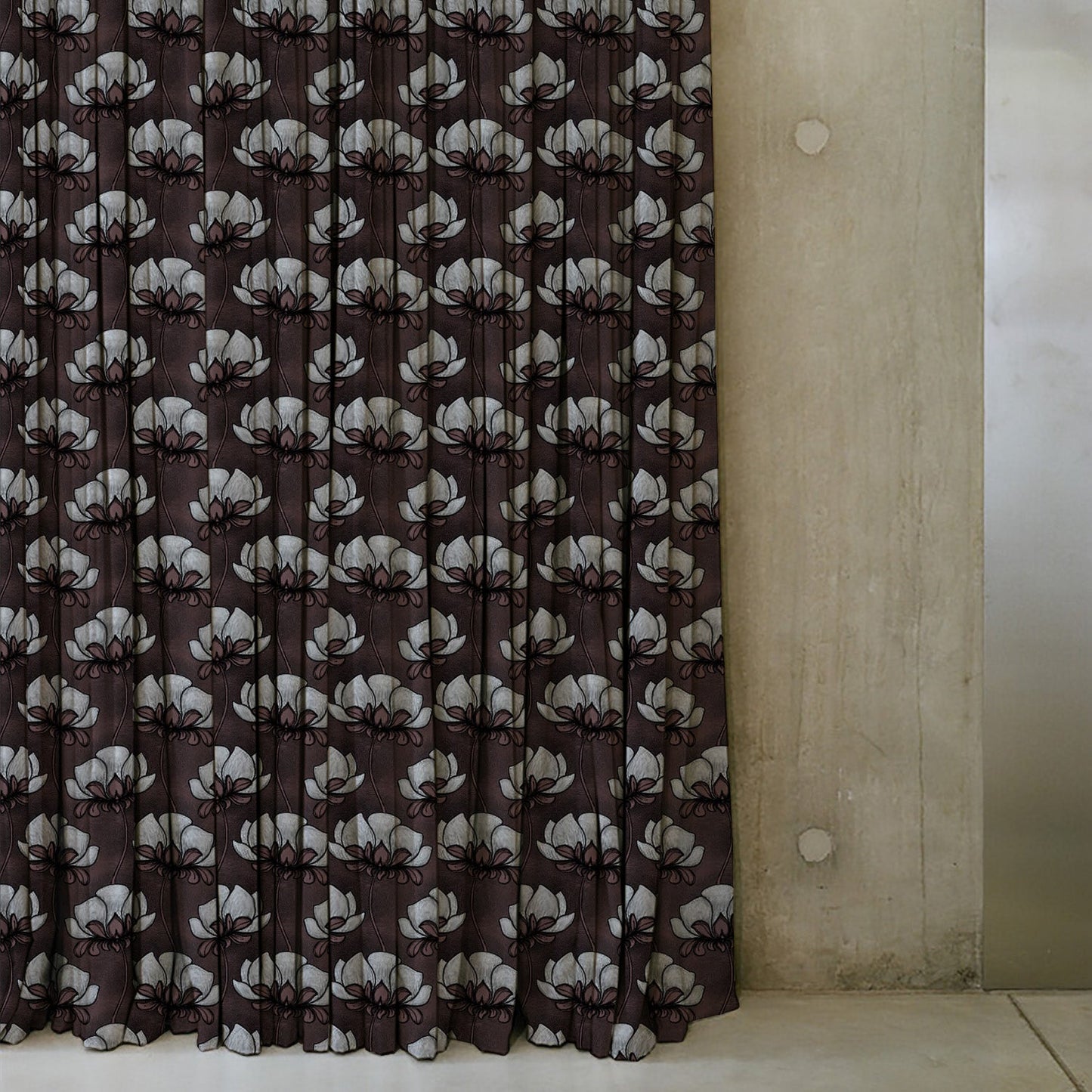 Elegent Indie Print Matt Finish Room Darkening Curtain Set of 2 MTDS318C