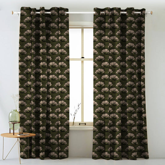 Elegent Indie Print Matt Finish Room Darkening Curtain Set of 2 MTDS318D