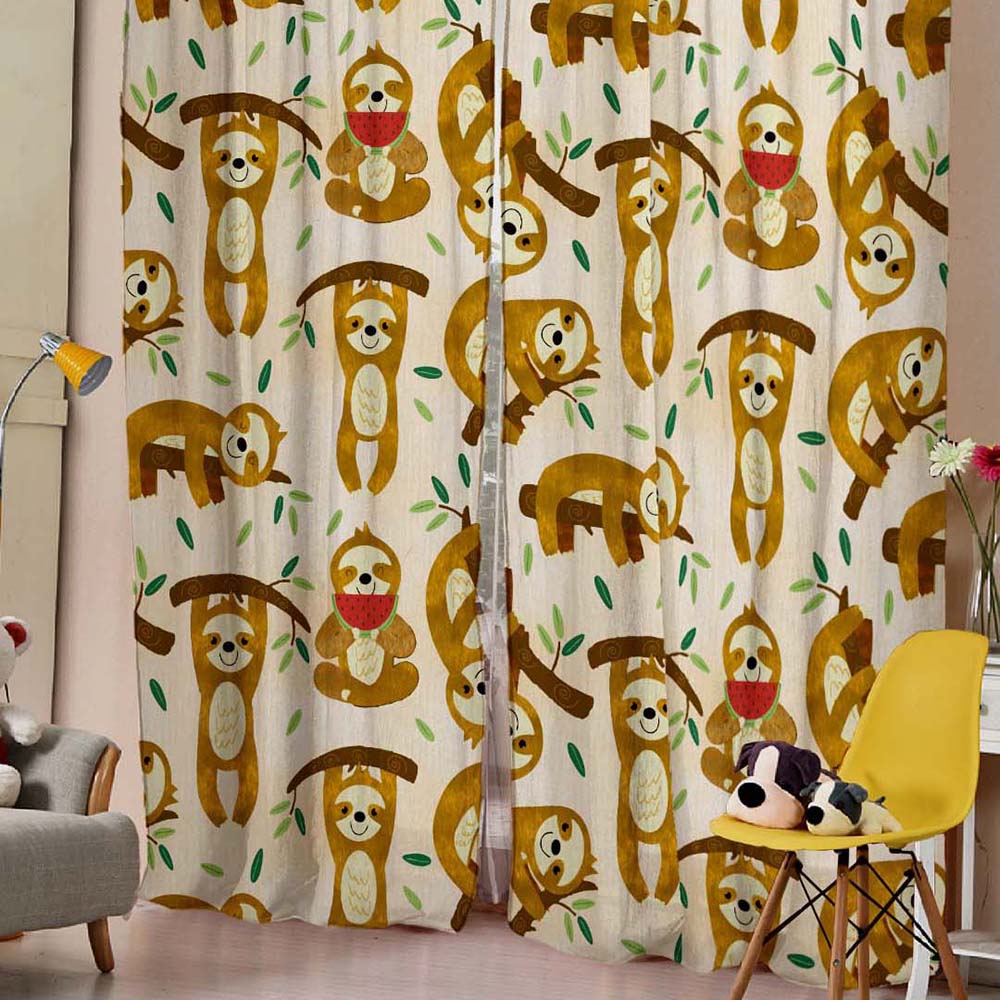 Elegant Kids Print Room Darkening  Curtain - Set of 2 - DS321A