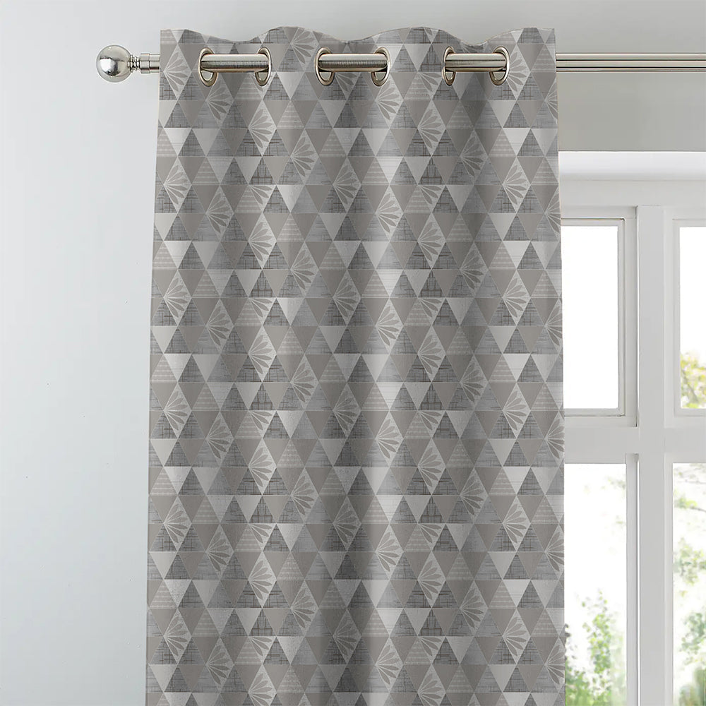 Elegant Geometric  Print Room Darkening Curtain - Set Of 1pc - DS339A