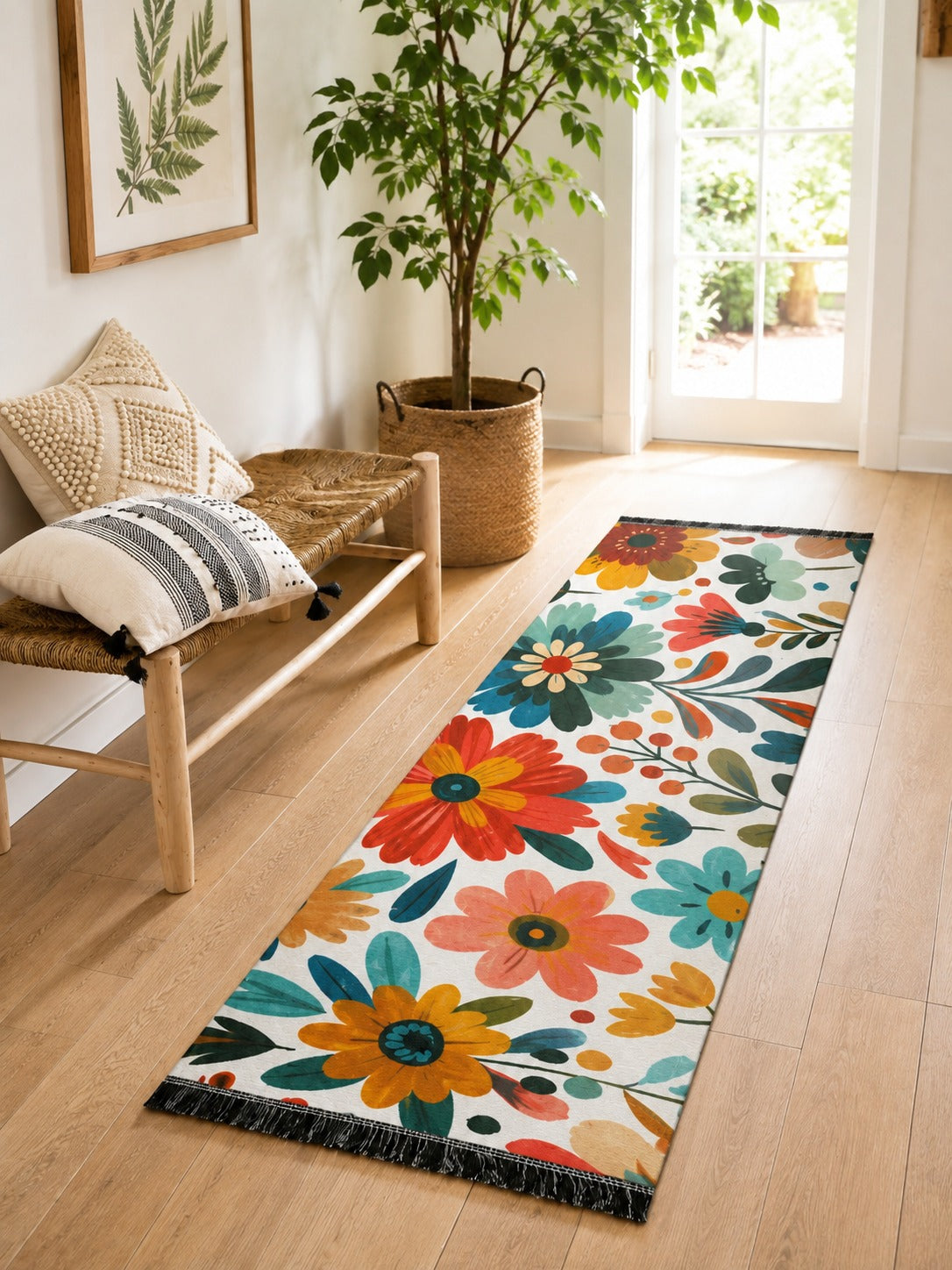 Mosaic Blue Runner Mat