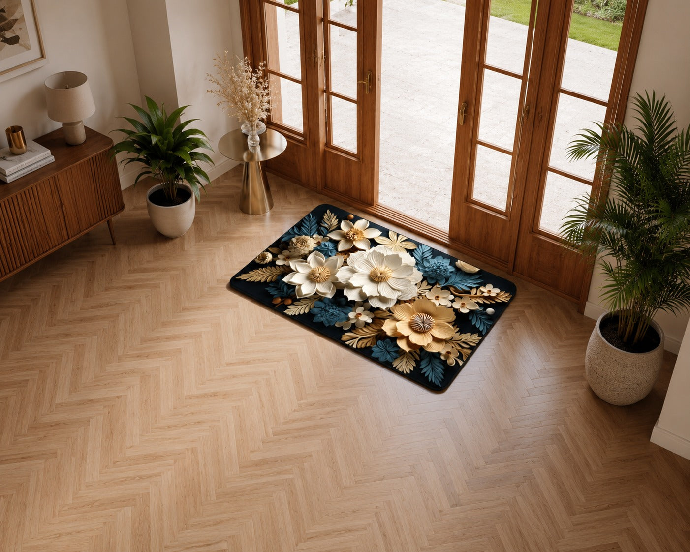 7 d BATH MATH FLOWER DESIGN1 SUPER FURNISHING