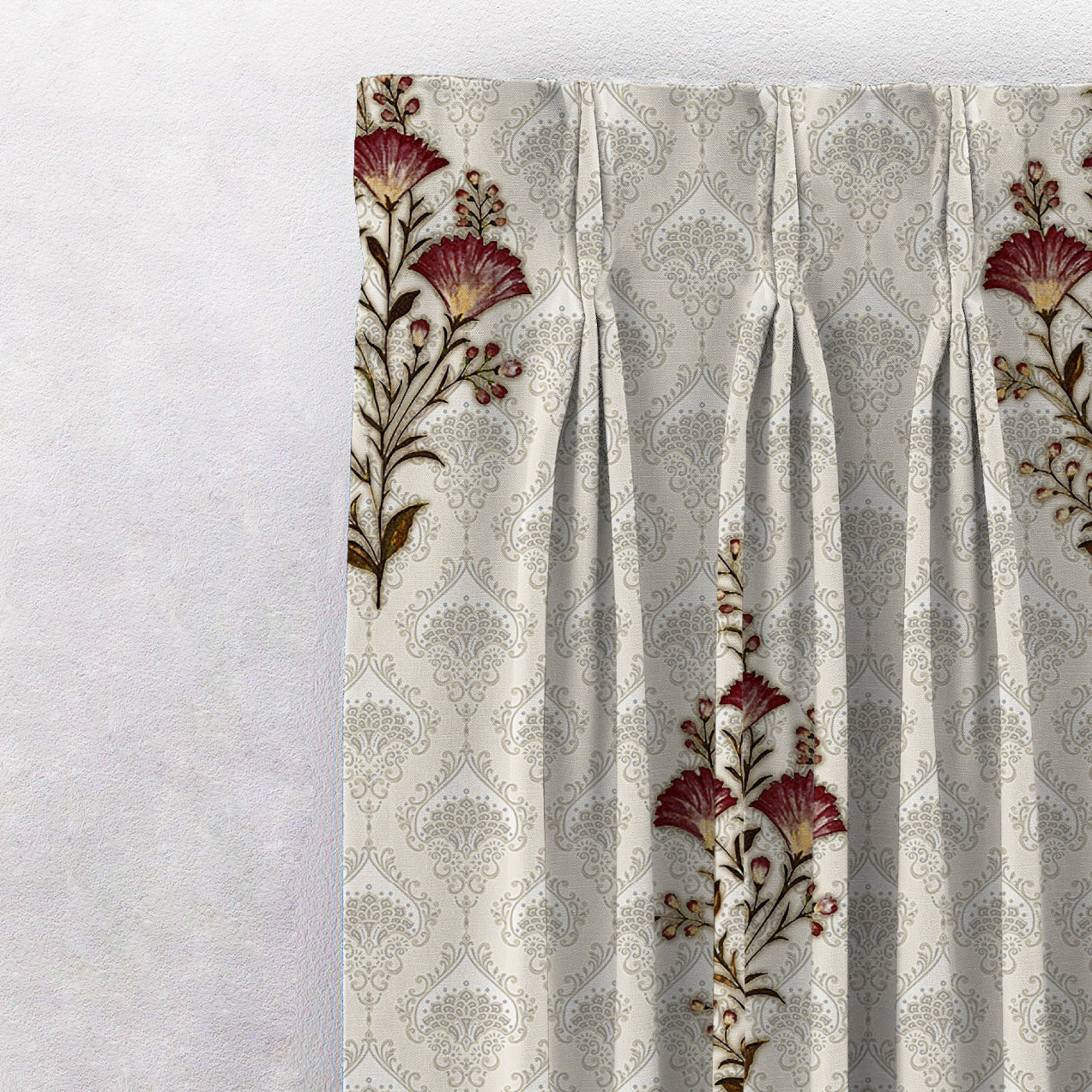 Elegant Ethenic  Print Room Darkening Curtain Set of 2 - DS343A