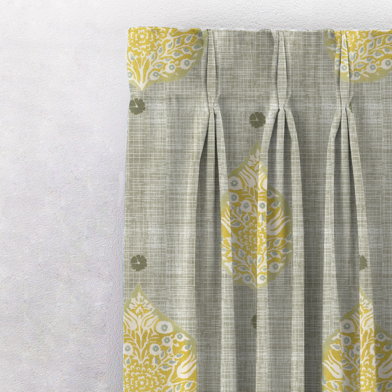 Elegant Ethenic  Print Room Darkening Curtain Set of 2 - DS347A