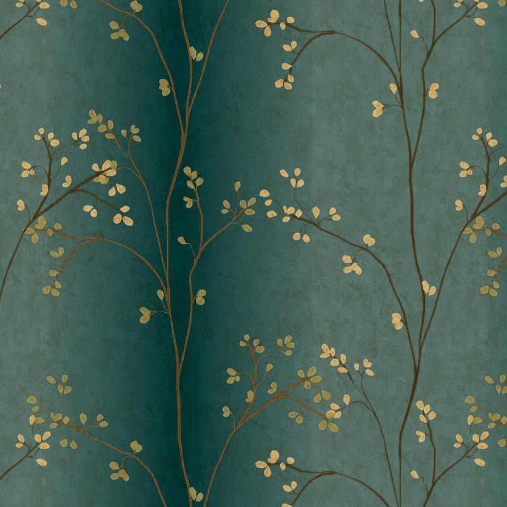 Gradient Garden Floral & Ombre Print Combination Room Darkening Curtains Set Of 4 Door Curtain - (357AOMBRE24)