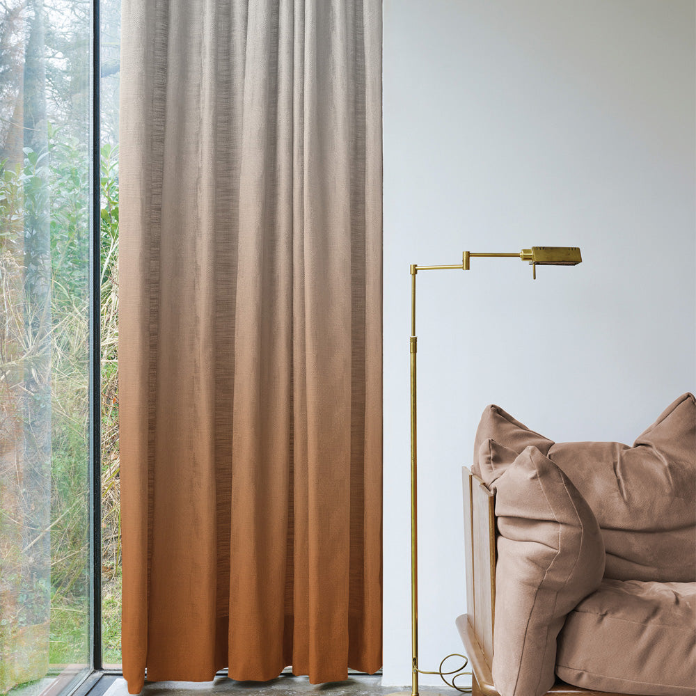 Geometric Illusions Floral & Ombre Print Combination Room Darkening Curtains Set Of 4 Door Curtain - (395DOMBRE22)