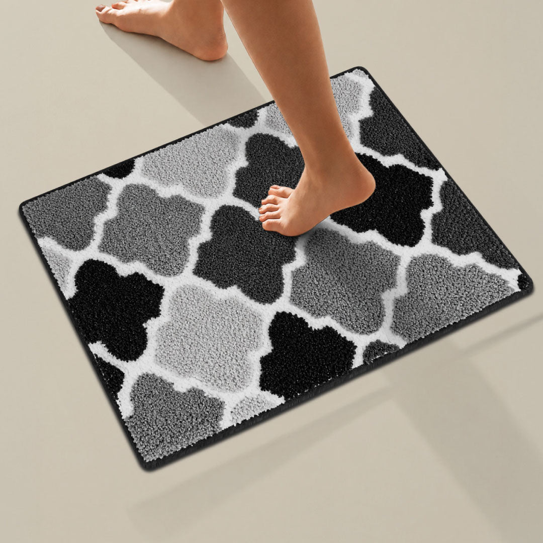 Ellipse Grey Bathroom Mat