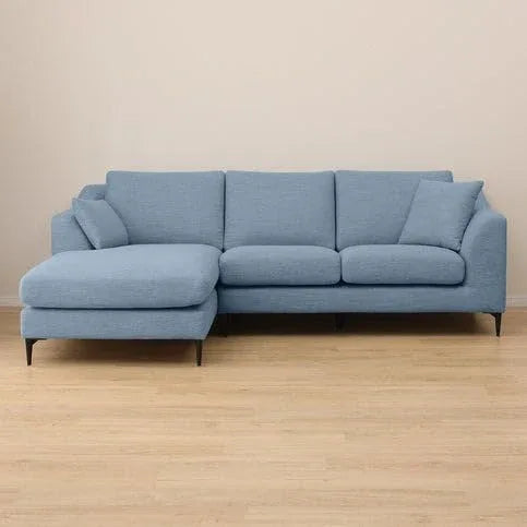 Flora 4 Seater L Shape Fabric Sofa For Living Room