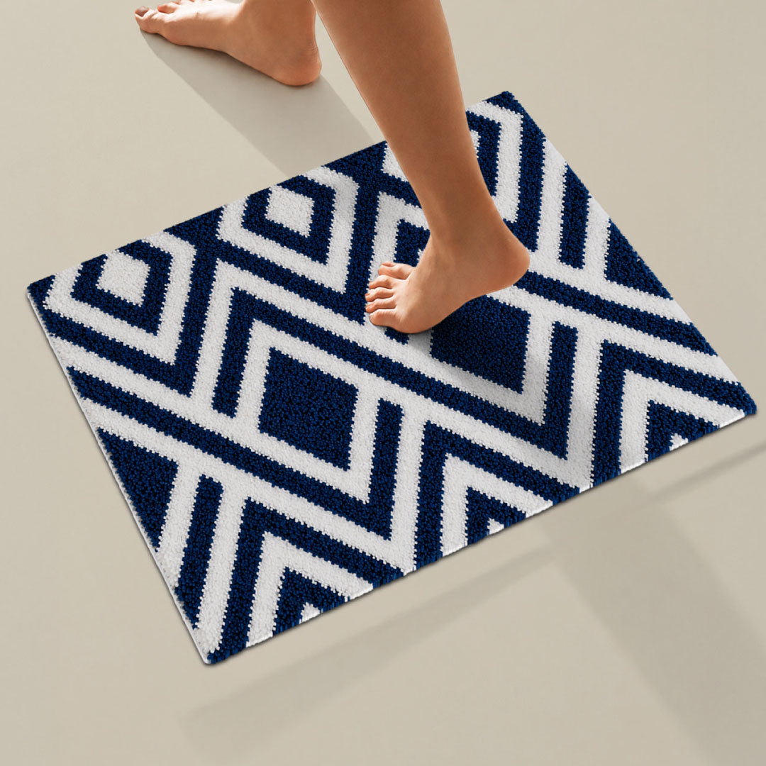 ED Blue Bathroom Mat