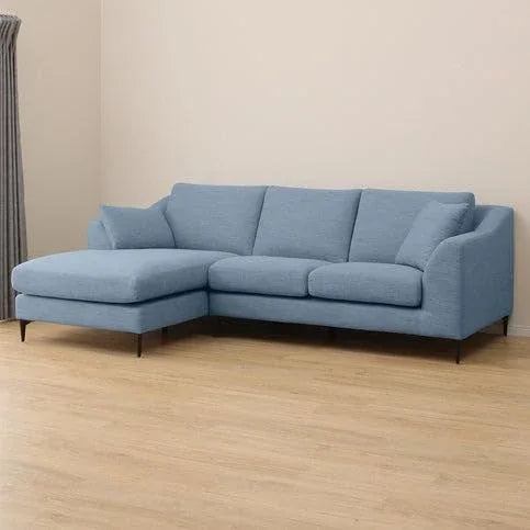 Flora 4 Seater L Shape Fabric Sofa For Living Room