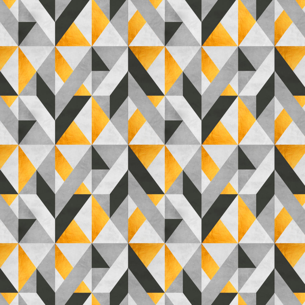 Elegant Geometric  Print Room Darkening Curtain - Set Of 1pc - DS416A