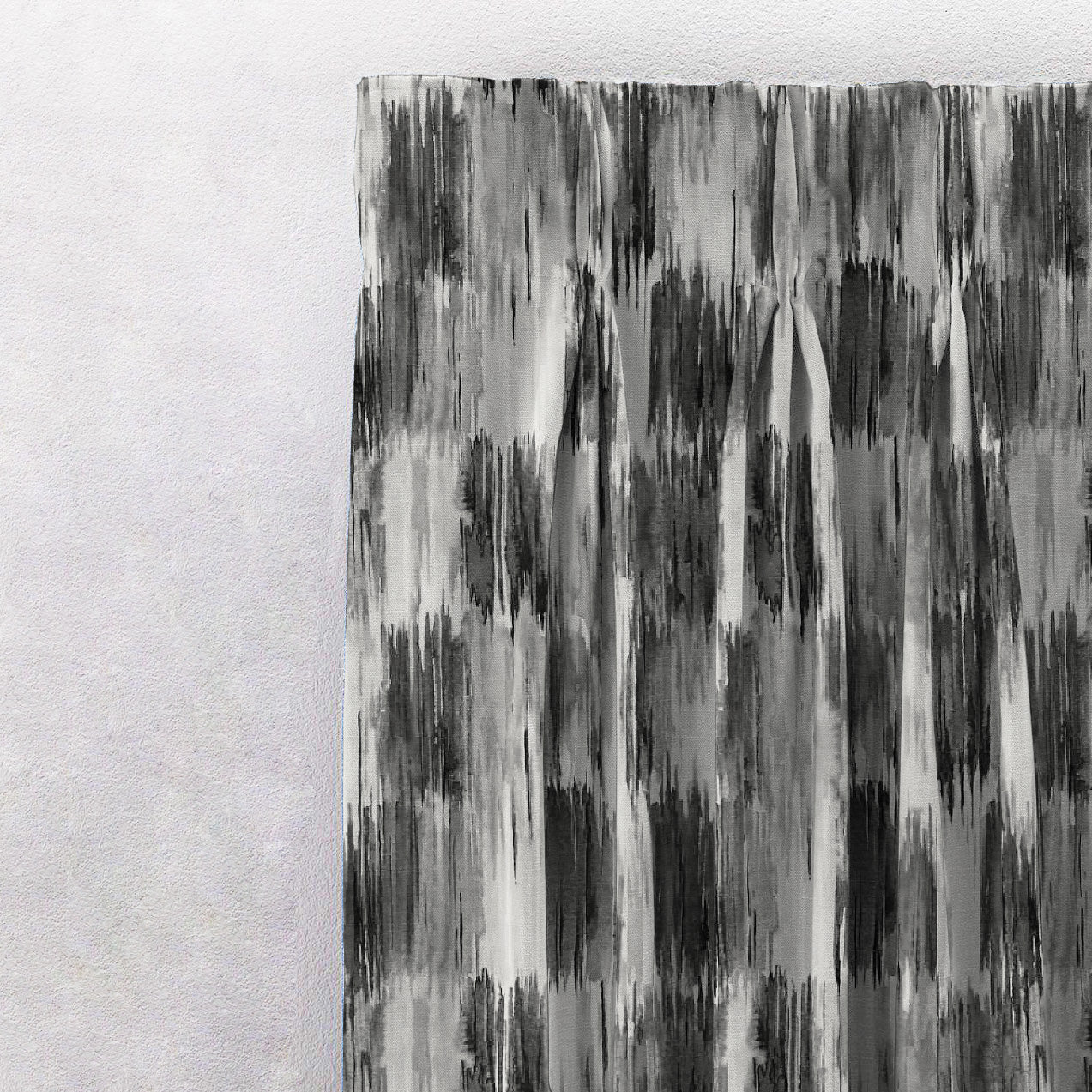 Elegent Geometric Print Matt Finish Room Darkening Curtain Set of 2 MTDS419D