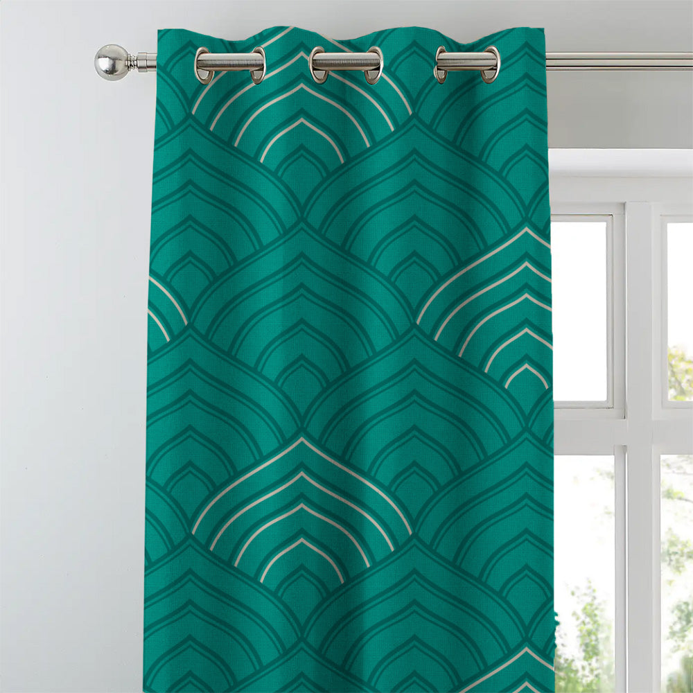 Elegent Indie Print Matt Finish Room Darkening Curtain Set of 2 MTDS453B