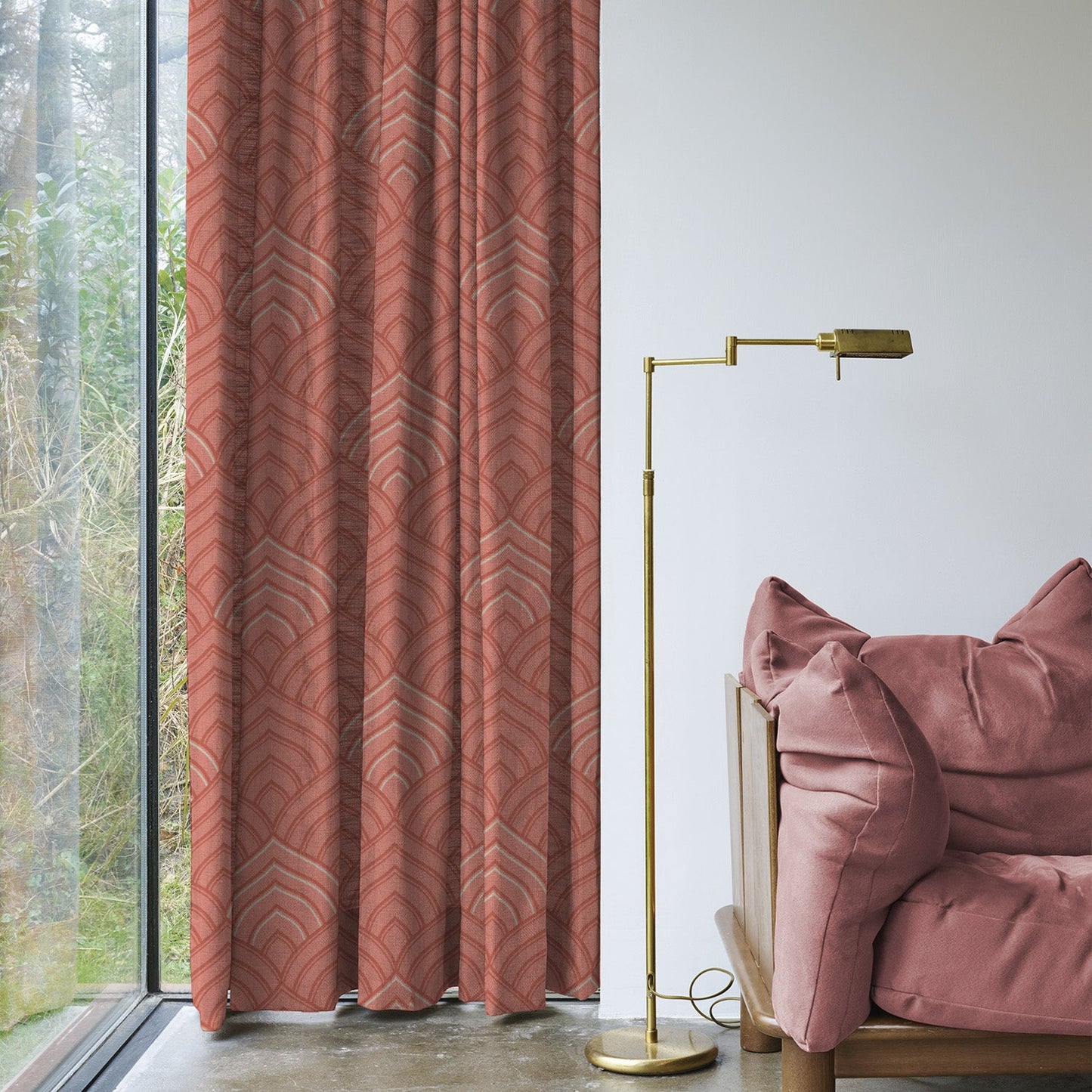 Elegent Indie Print Matt Finish Room Darkening Curtain Set of 2 MTDS453C